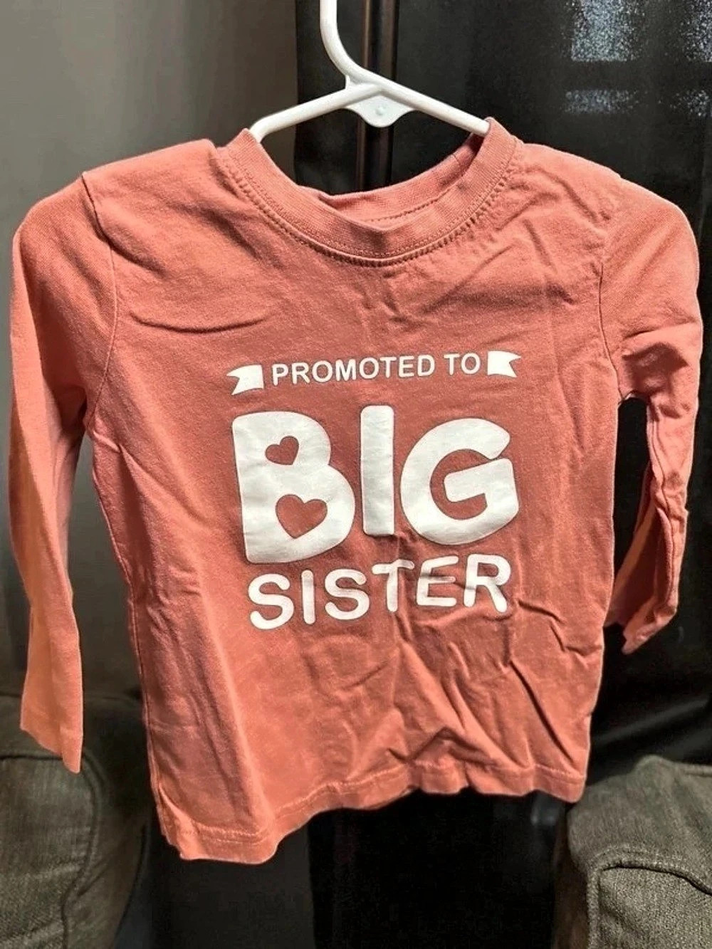 Promoted To Big Sister Pregnancy Announcement Baby/Toddler 18m Long Sleeve Shirt